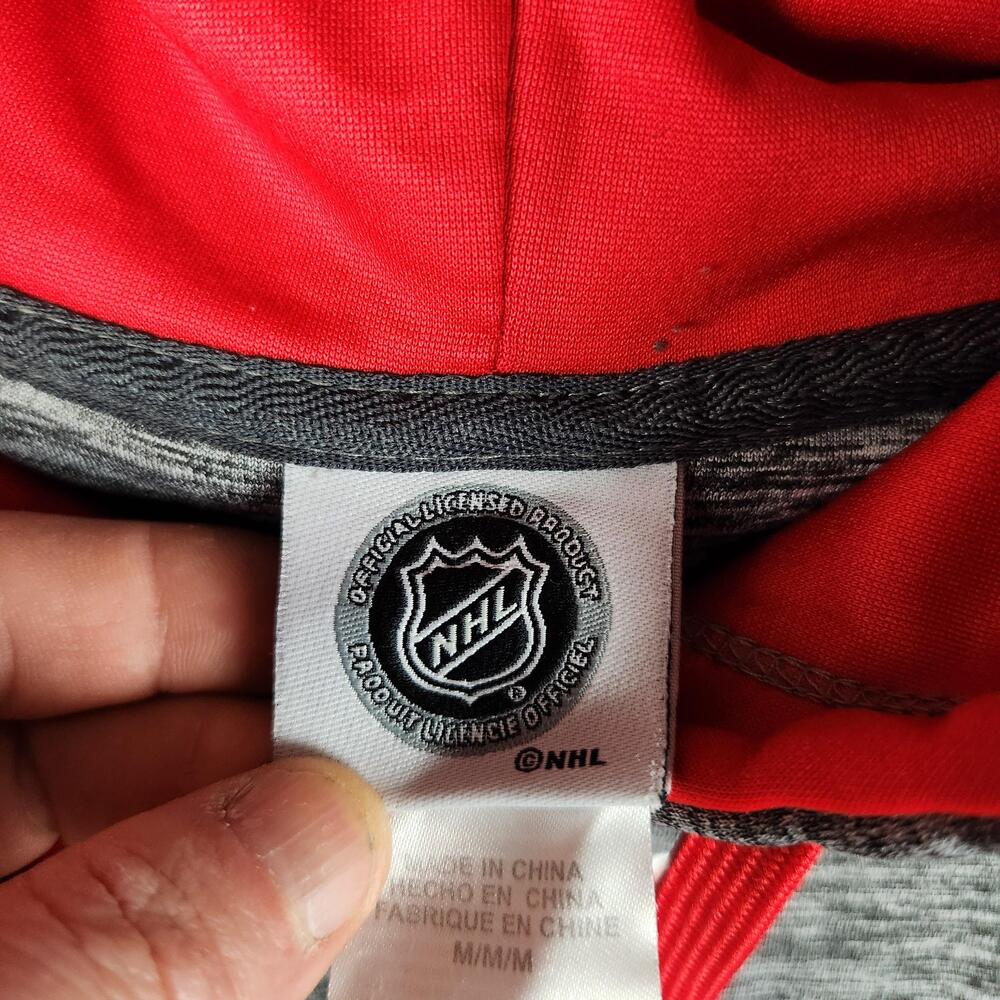 Washington Capitals Hoodie Mens Medium Gray NHL Hockey Pullover Embroidered Logo - Picture 4 of 13